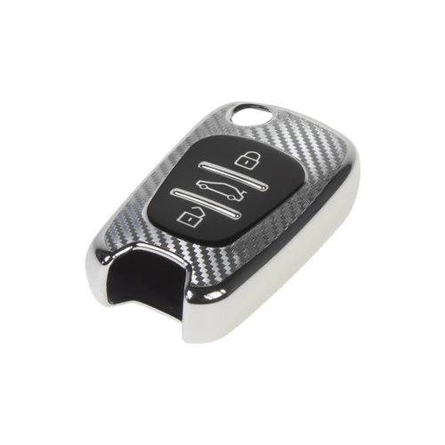 TPU obal pre kľúč Hyundai/Kia, carbon silver