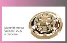 kryt matíc 22,5" -NEREZ -predný-pár-s maticami kryt matíc 22,5" -NEREZ -predný-pár-s maticami