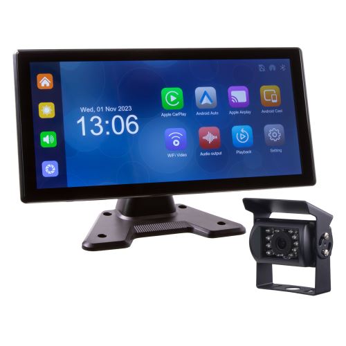 Set monitor 10,36 "4x 4PIN s Apple CarPlay, Android auto, Bluetooth, DVR, + kamera + 15m kábel