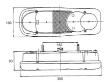 lampa zadná DAF, RENAULT, AVIA-D -Ľavá/SPZ-náhrada (4)