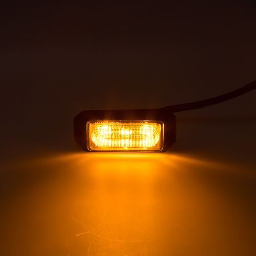 SLIM výstražné LED svetlo vonkajšie, oranžové, 12-24V, ECE R65