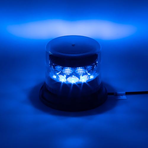 PROFI LED maják 12-24V 24x3W modrý číry 133x110mm, ECE R65