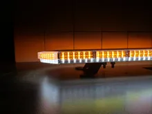 LED rampa 440mm, oranžovo biela, magnet 10-30V, ECE R65 (6)