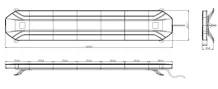LED rampa 1427mm, oranžová, 12-24V, 270x1W LED, ECE R65 (2)