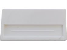 Menovka - tvrdý plast s okienkom - biela