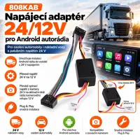 Napájací adaptér 24/12V pre Android autorádia (2)