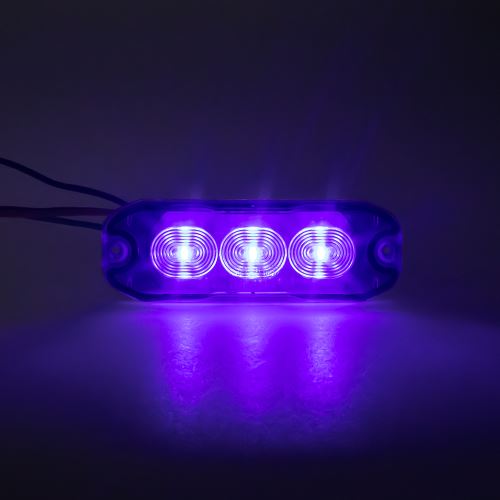 PROFI SLIM výstražné LED svetlo vonkajšie, modré, 12-24V, ECE R10