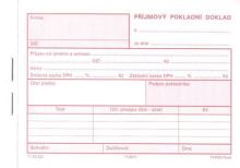 Pokladničný doklad príjmový - vrkoče, 50 x2 listy