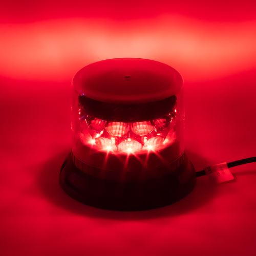 PROFI LED maják 12-24V 24x3W červený číry 133x110mm, ECE R10