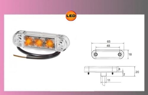 LED-PRO-SLIM-oranž.24V/0,8W +0,5m kábel