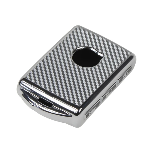 TPU obal pre kľúč Volvo, carbon silver