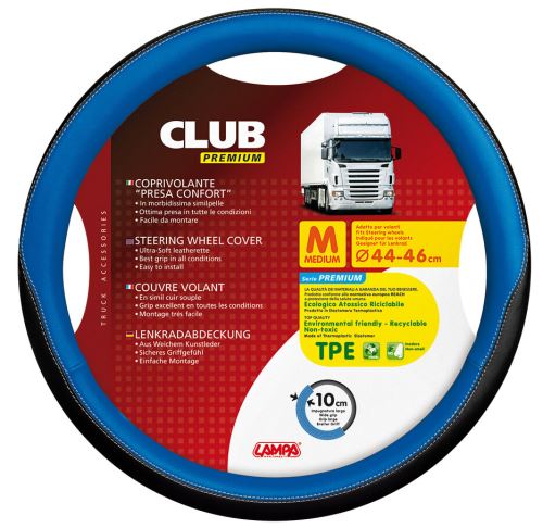 Poťah na volant 44-46cm modrý CLUB Premium