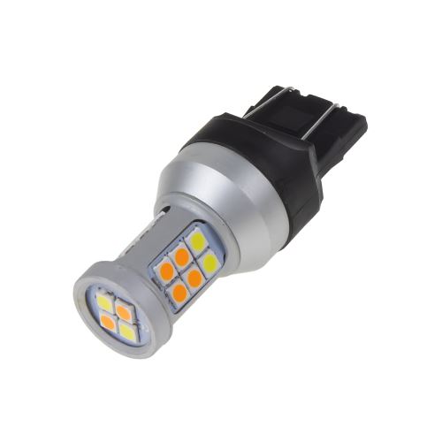 LED T20 (7443) biela/oranžová, 12-24V, 22LED/5630SMD