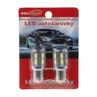 LED BAU15s biela, 12-24V, 12SMD + 3W LED (2)