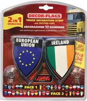 Mini vlajky s prísavkami - obojstranná sada