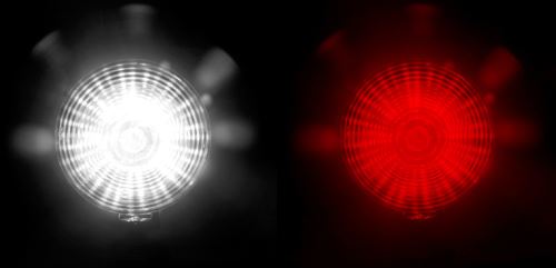 Loki-Star LED svetlo, 12/24V - červeno/biele