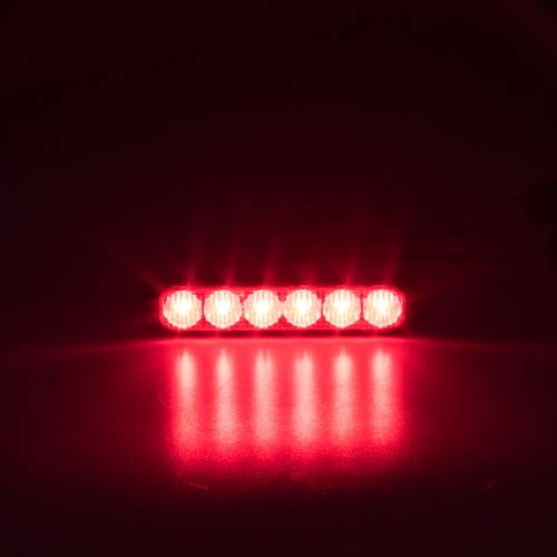 PROFI SLIM výstražné LED svetlo vonkajšie, červené, 12-24V, ECE R65