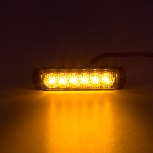 SLIM výstražné LED svetlo vonkajšie, oranžové, 12-24V, ECE R65