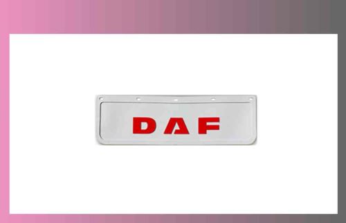 zástera kolesa DAF- 600x180-pár-predná-biela-červené písmo