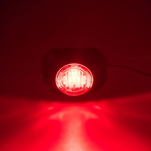 PROFI výstražné LED svetlo vonkajšie, 12-24V, červené