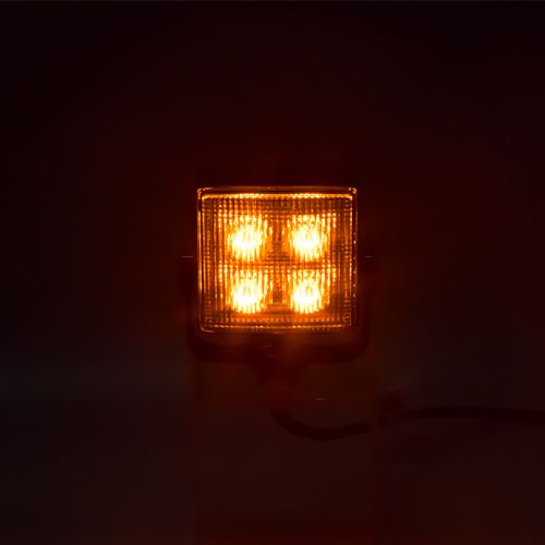 Výstražné LED svetlo vonkajšie, oranžové, 12-24V, ECE R65
