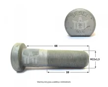 skrutka kolesa SAF M22x1, 5x64x41, 5mm