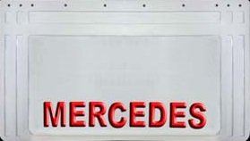 zástera kolesa MERCEDES 640x360-pár - biela - červené písmo