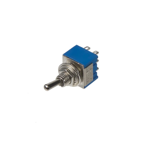 Dvojcestný páčkový prepínač 2x6A/12V, 2x3A/220V