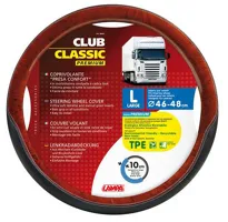 Poťah na volant 46-48cm čierno / hnedý CLUB CLASSIC Poťah na volant 46-48cm čierno / hnedý CLUB CLASSIC