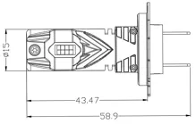 LED H7 biela, 9-18V, 5400LM (2)