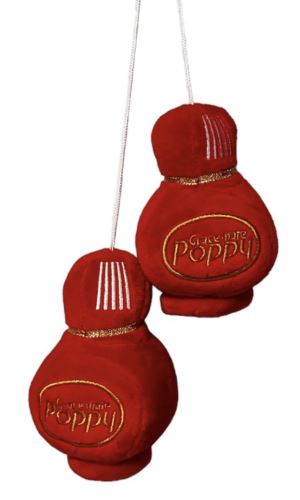 Plyšové POPPY fľaštičky, 10cm – červené
