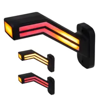 Pozičné LED (tykadlo) gumové ľavé - červeno/bielo/oranžové, 12-24V,ECE (1)