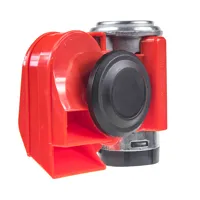 Šneková kompresorová fanfára 24V, červená Šneková kompresorová fanfára 24V, červená