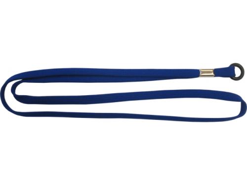Šnúrka na krk dutá - 10 mm, gumový O krúžok, VS, modrá kráľovská