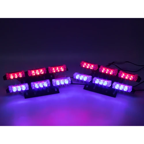 PREDATOR LED do mriežky, 12V, modro-červený