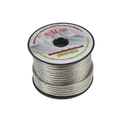 Kábel 6 mm, strieborne transparentný, 25 m bal