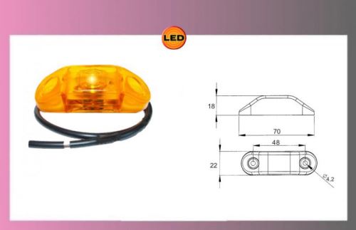 LED-PRO-CAN-svetlo oranž.24V +0,5m kábel