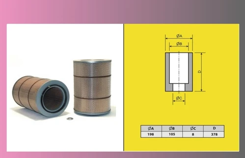 filter vzduchový MAN L2000, IVECO ECARGO-M-FILTER