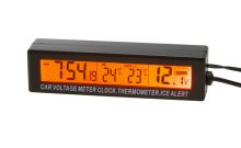 Digitálny vnútorný/vonkajší teplomer, hodiny a voltmeter Digitálny vnútorný/vonkajší teplomer, hodiny a voltmeter