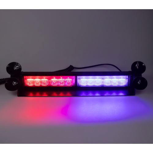 PREDATOR LED vnútorné, 12x3W, 12-24V, modro-červený, 353mm, ECE R10