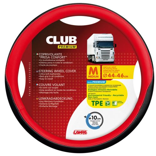 Poťah na volant 44-46cm červený CLUB Premium