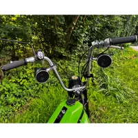 Zvukový systém na motocykel, skúter, ATV s USB, BT, 2 x diaľkové ovládanie, farba chróm (4)
