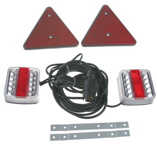2x združená lampa zadná LED s trojuholníkom vrátane kabeláže a pripojenia 7pin