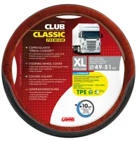 Poťah na volant 49-51cm čierno / hnedý Premium