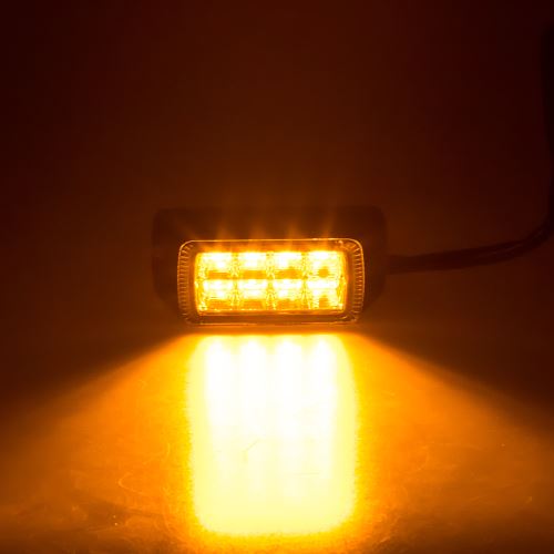 PROFI výstražné LED svetlo vonkajšie, oranžové, 12-24V, ECE R65