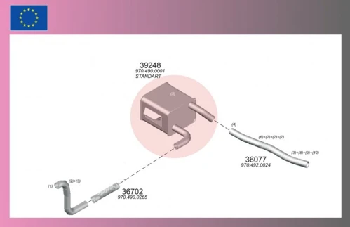 tlmič výfuku MERCEDES ATEGO
