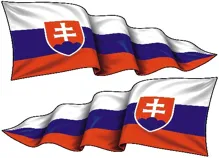 Samolepka Slovenská vlajka rozviaty trojuholník - 12 x 4 cm, 12 x 4 cm Samolepka Slovenská vlajka rozviaty trojuholník - 12 x 4 cm, 12 x 4 cm