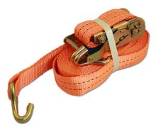 Upínací pás 8 m/2 ts račňou a dvoma hákmi