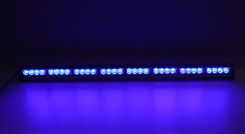 LED svetelná alej, 32x 3W LED, modrá 910mm, ECE R10