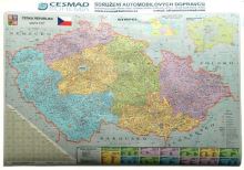 Nástenná mapa ČR - PSČ